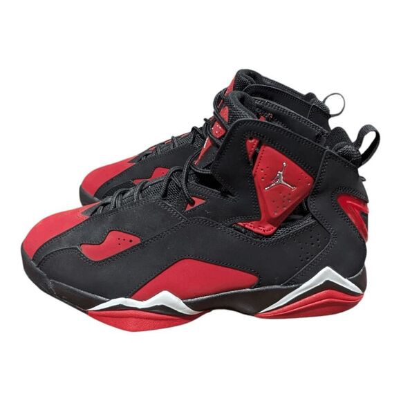 NIKE Air Jordan True Flight 'Black Red' Sneakers Size 8.5 - Picture 3 of 9